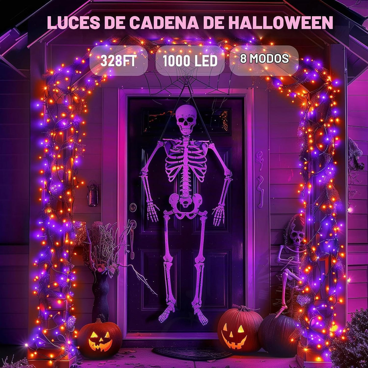 TW SHINE Luces de Halloween, 1000 LED de 328 pies de luces de Hallo...