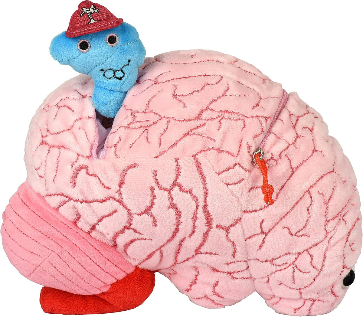 GIANT MICROBES Peluche de cerebro de lujo de 9.5 pulgadas, incluye...