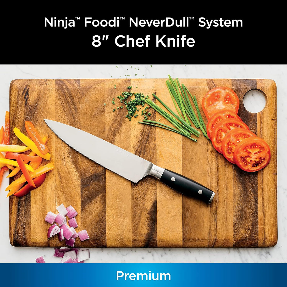 Ninja K30020 Foodi NeverDull System - Cuchillo de chef de 8 pulgada...