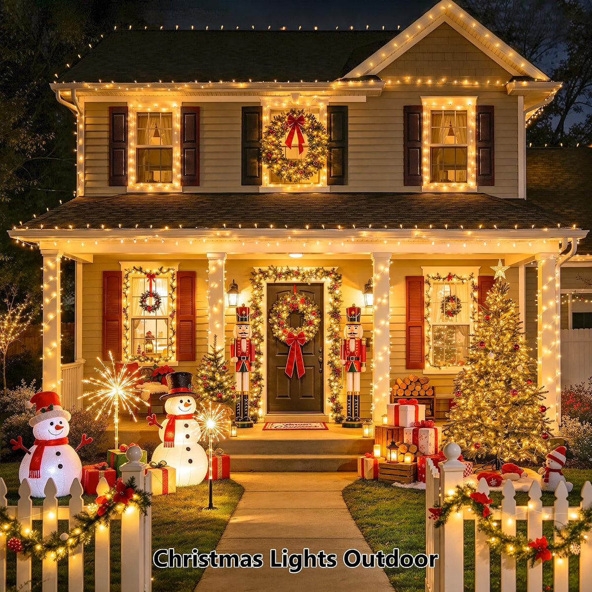 JMEXSUSS - Tira de 200 luces LED de Navidad para interiores y exter...