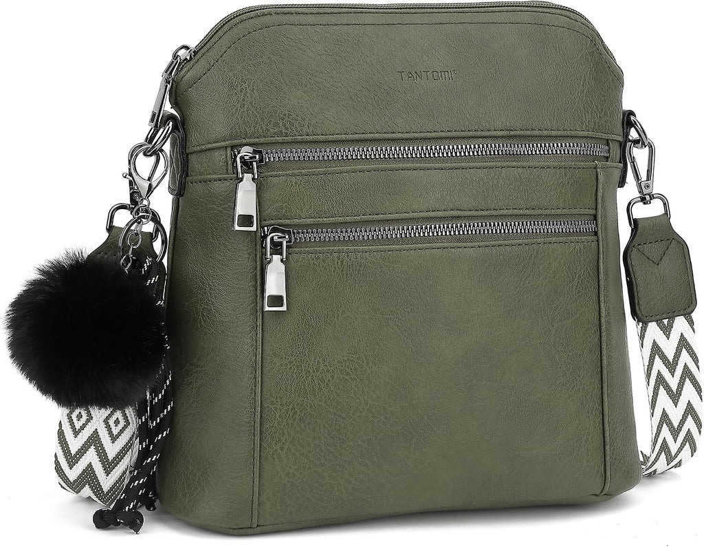 Bolso bandolera TANTOMI para mujer: bolso de mano de piel sintética