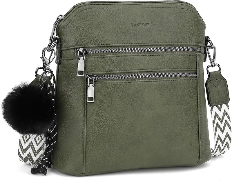 Bolso bandolera TANTOMI para mujer: bolso de mano de piel sintética