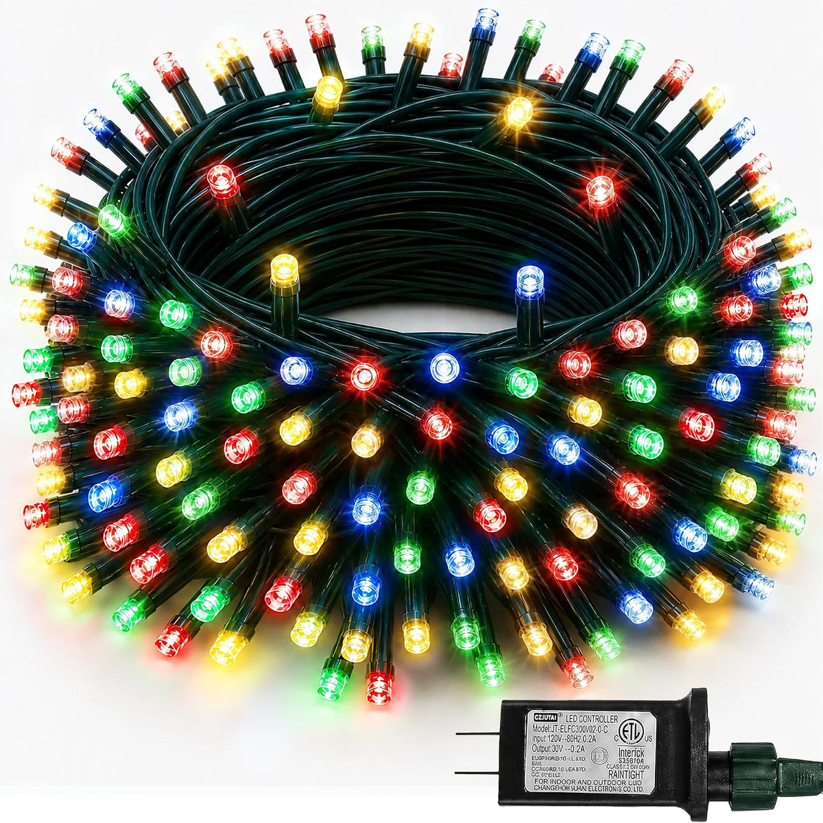 TW SHINE Luces de Navidad, 200 LED de 66 pies de luces de Navidad a...