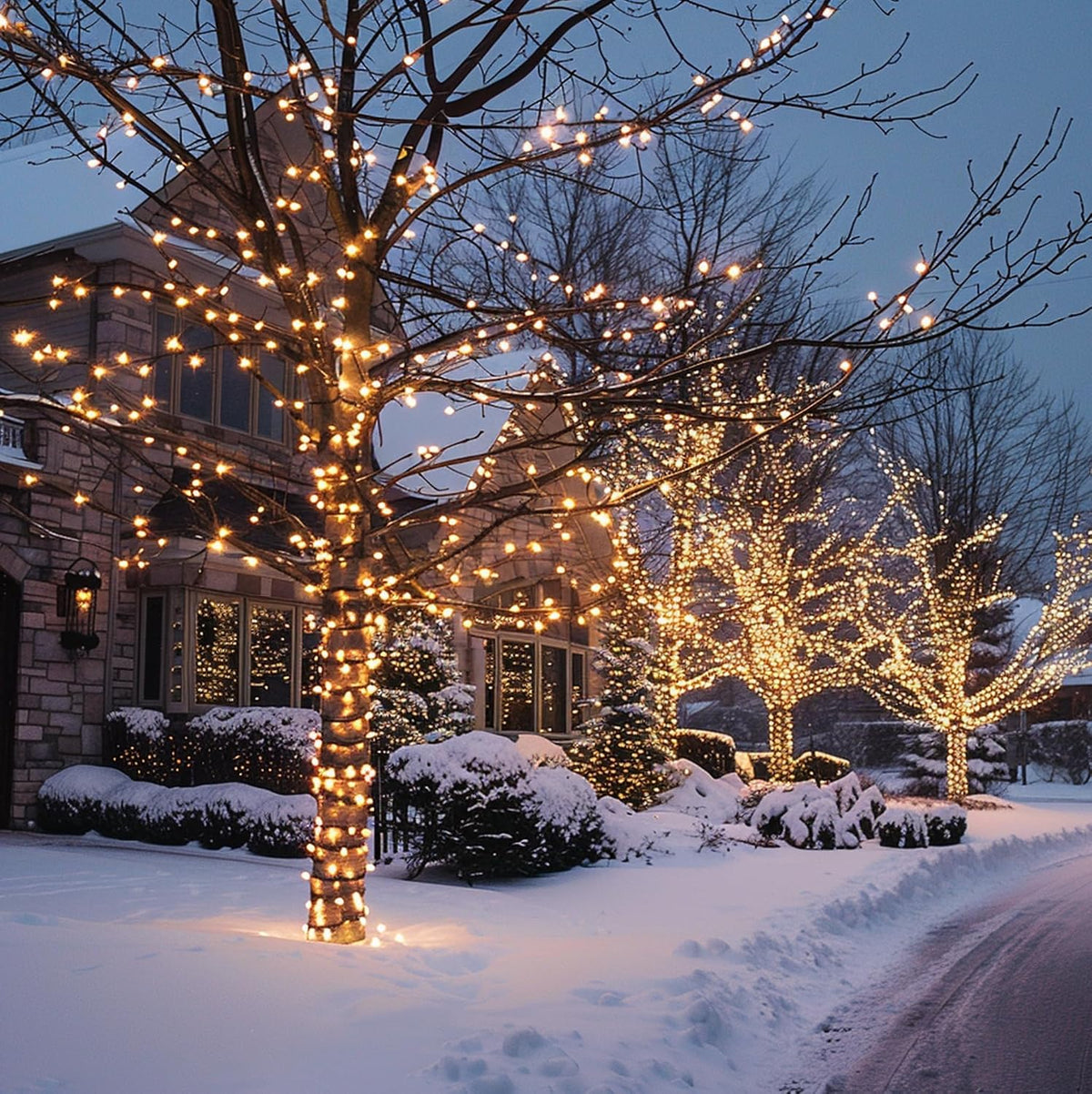 TW SHINE Luces de Navidad que cambian de color, 66 pies, 200 LED bl...