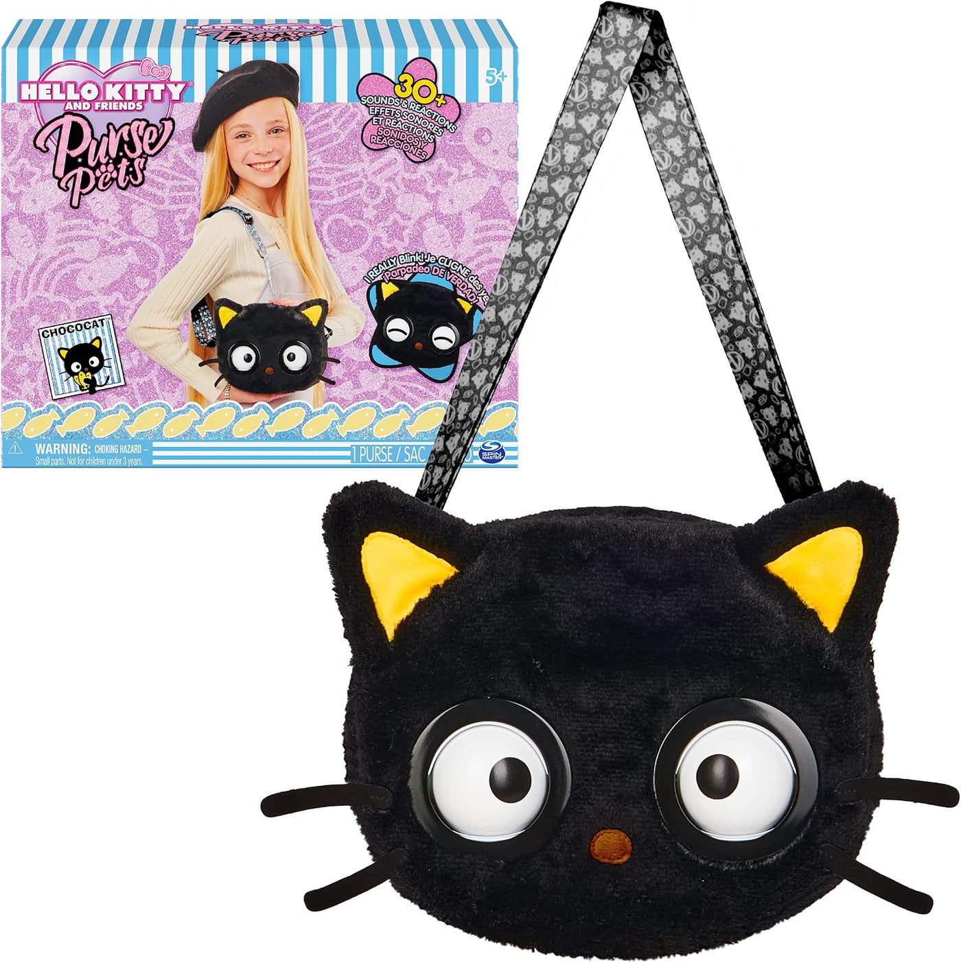 Purse Pets Sanrio Chococat Interactive Pet Crossbody Kawaii Moneder...