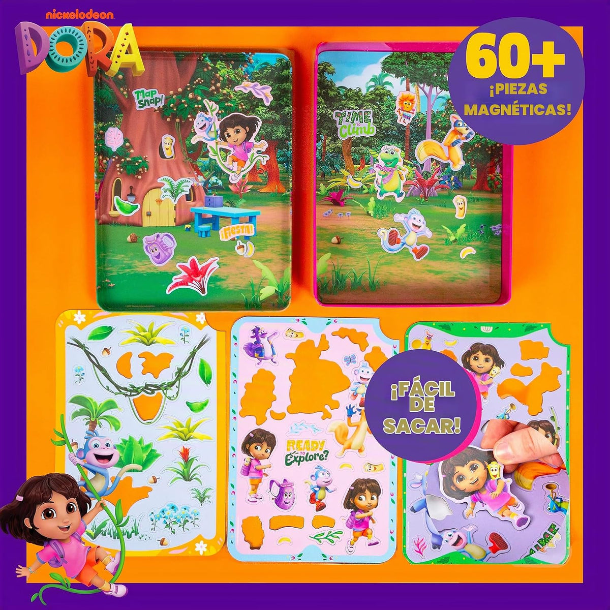 Conjunto de juego magnético de Dora, 75 personajes y accesorios, la...