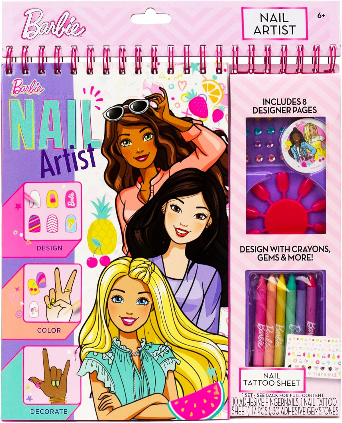 Revista de Arte de Uñas de Barbie, Revista de 28 Páginas con Planti...
