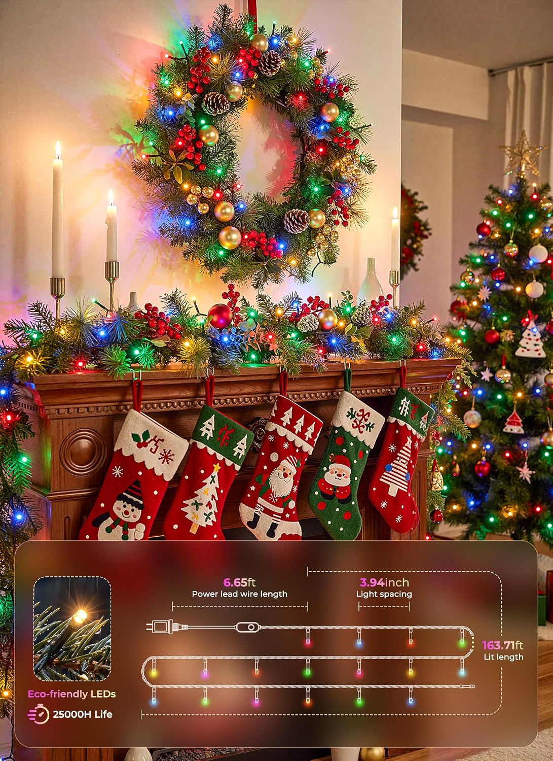 Minetom Luces inteligentes que cambian de color, Navidad, Halloween...
