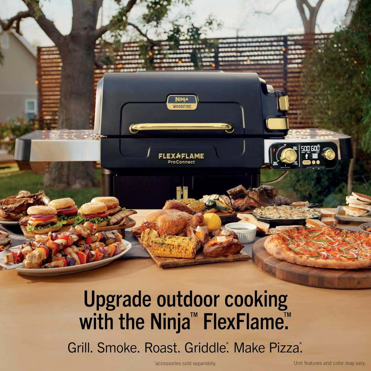 Ninja FlexFlame ProConnect Barbacoa y Ahumador | Sistema de Cocina...