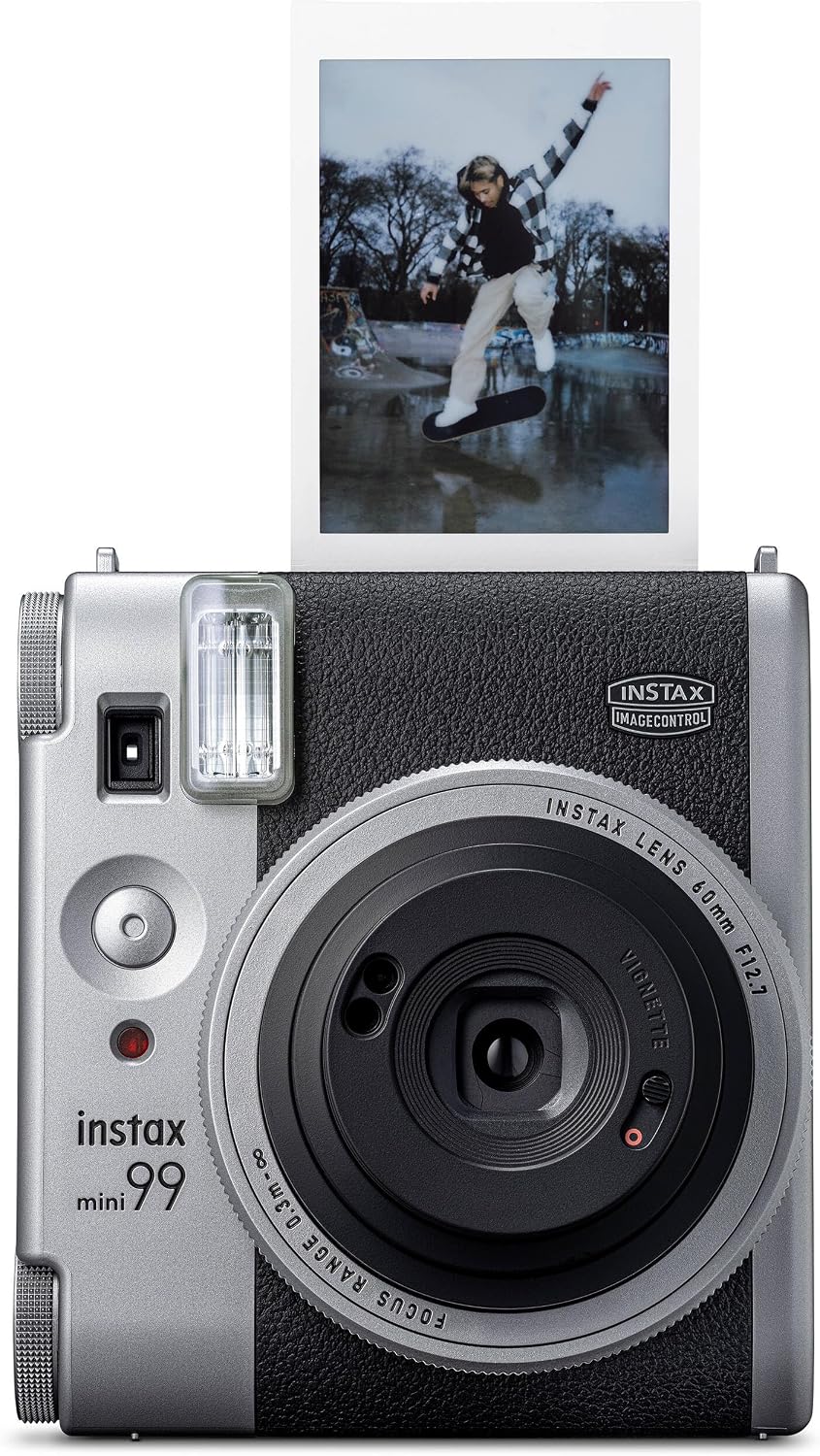 Fujifilm Cámara Instax Mini 99 de película instantánea plateada + 6...