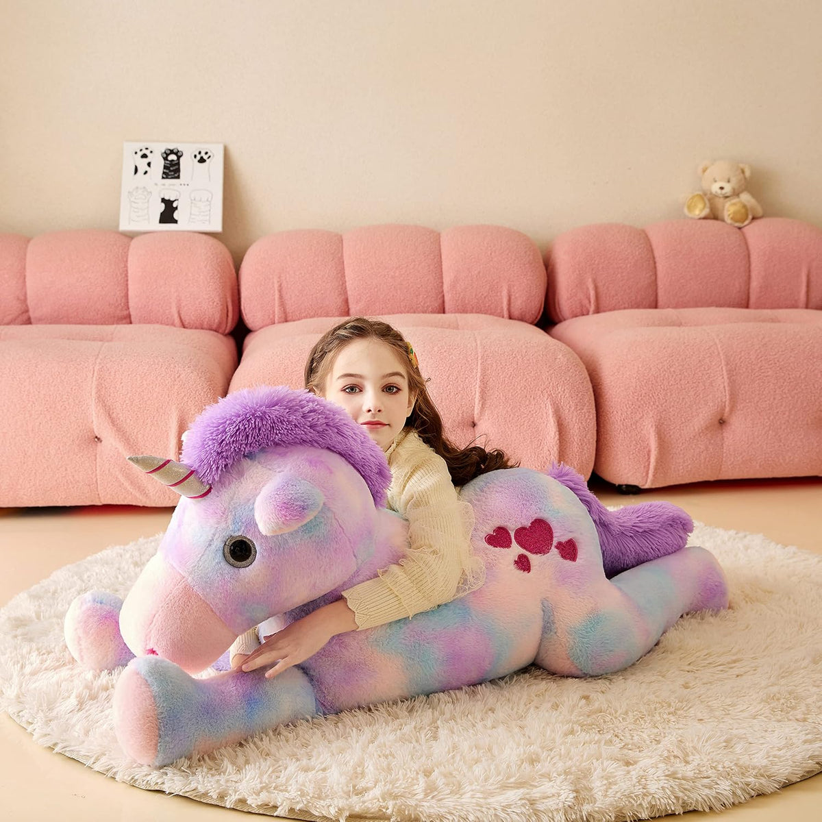 Tumyay - Animal de peluche gigante de unicornio de felpa suave, jug...