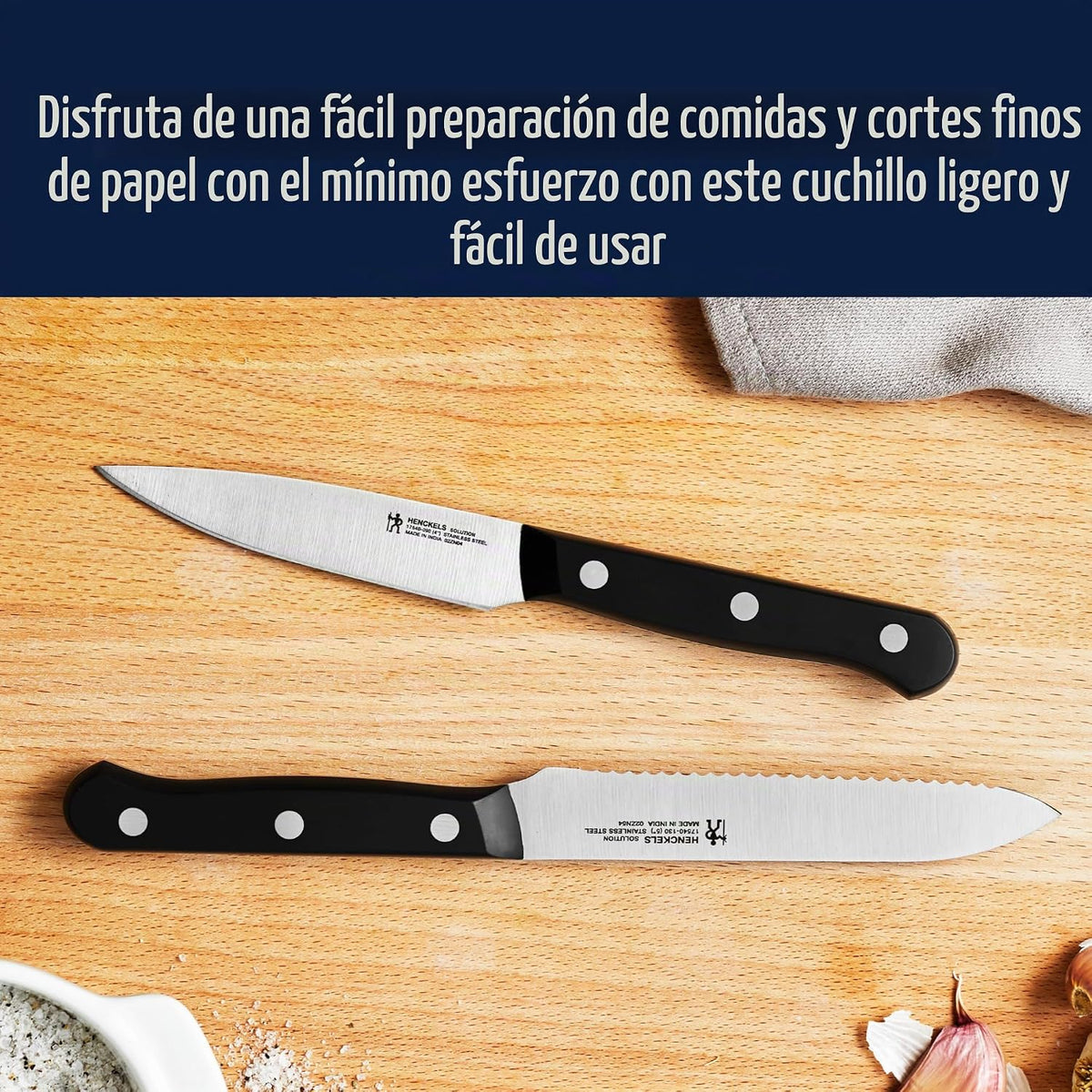 HENCKELS Solution - Juego de cuchillos para principiantes (3 piezas...