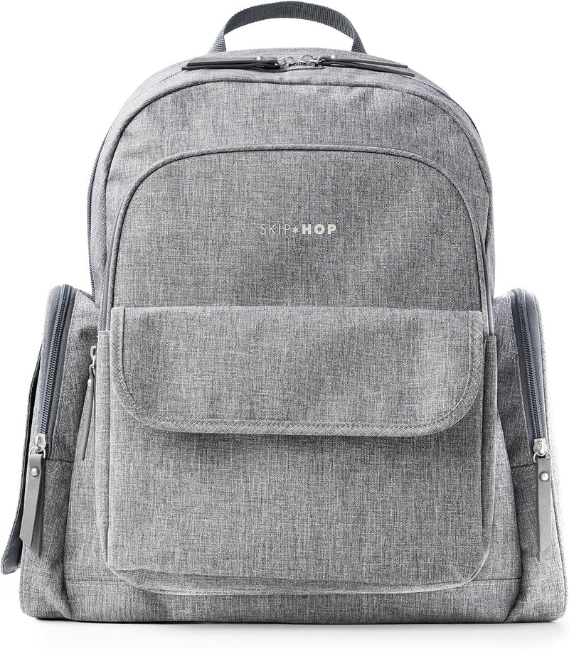 Skip Hop Mochila para pañales con cambiador portátil, 9 bolsillos e...