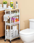 OKZEST Organizadores de baño delgados y carrito de almacenamiento c...