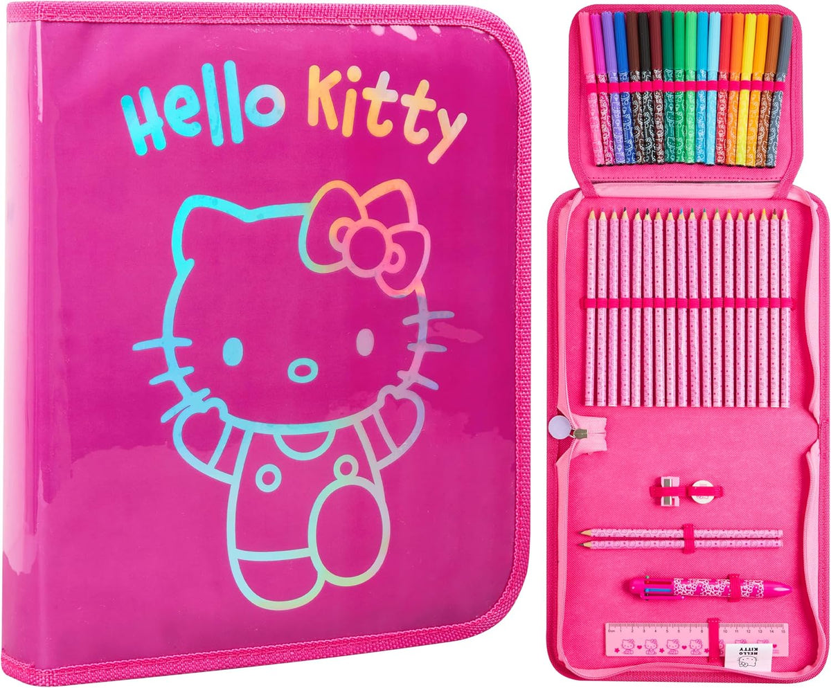 Hello Kitty Sanrio - Estuche para lápices de colores para niños, ma...