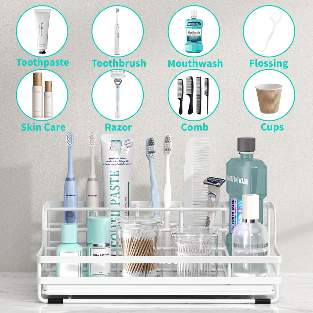 Portacepillos de dientes HapiRm para baño - Organizador de mostrado...