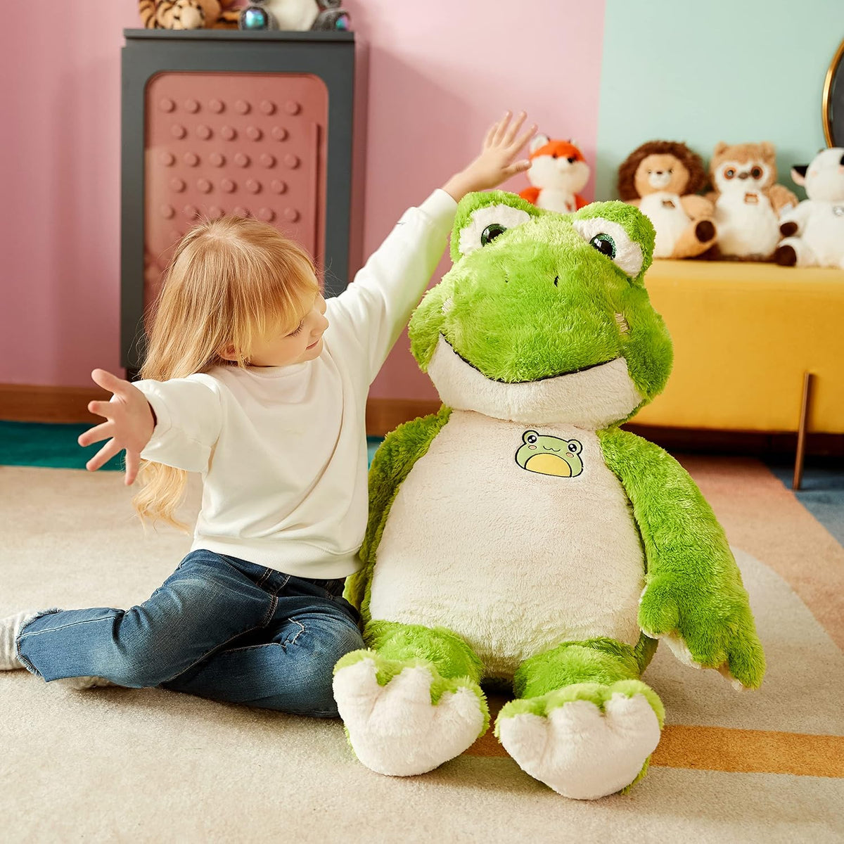 IKASA Juguete de peluche de rana gigante, 30 pulgadas, grande, enor...