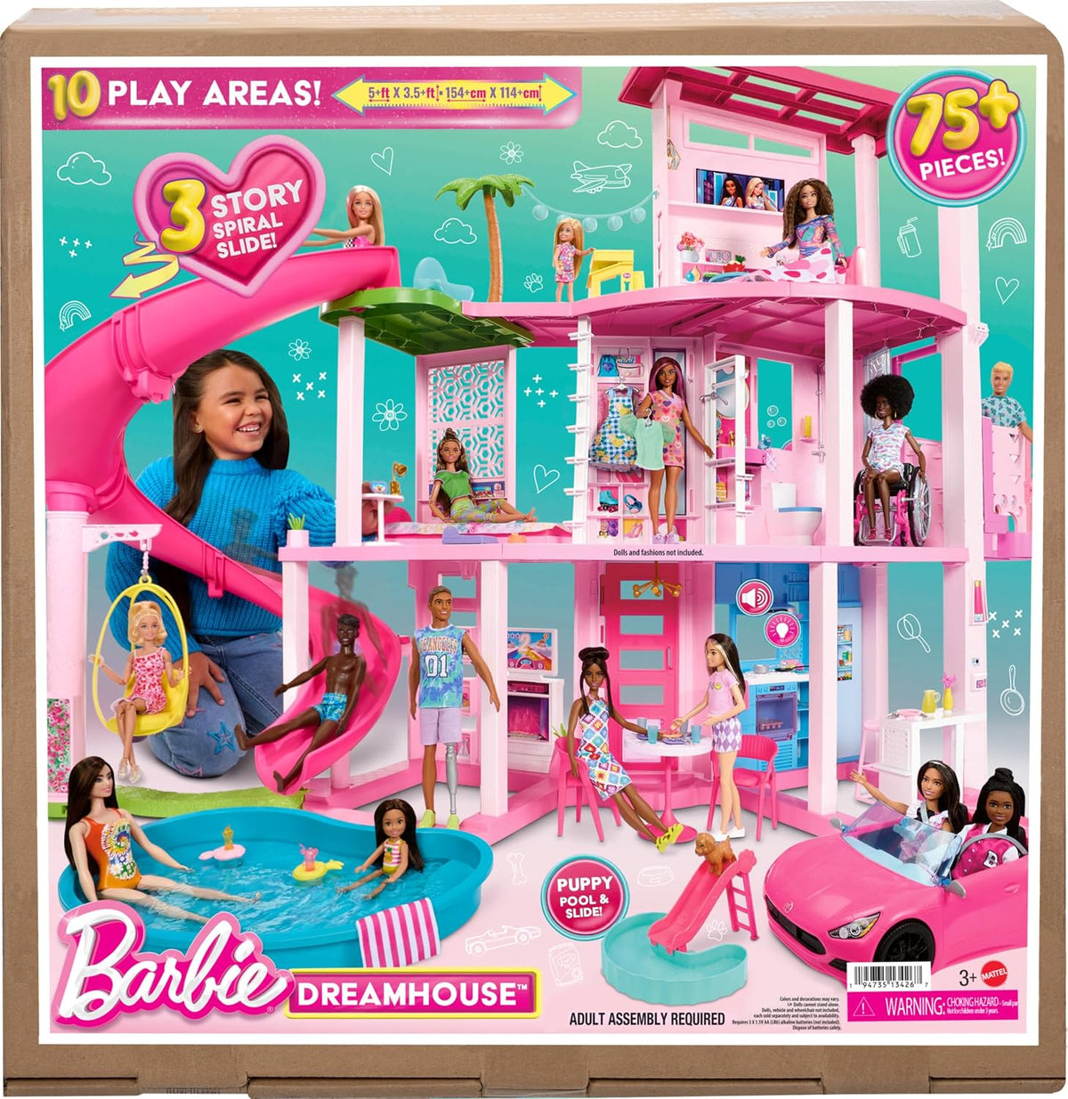 Barbie Juego de casa de muñecas Dreamhouse y accesorios temáticos |...