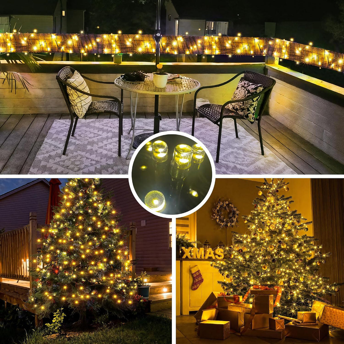 BlcTec Luces de Navidad, 800 luces LED para árbol de Navidad de 272...