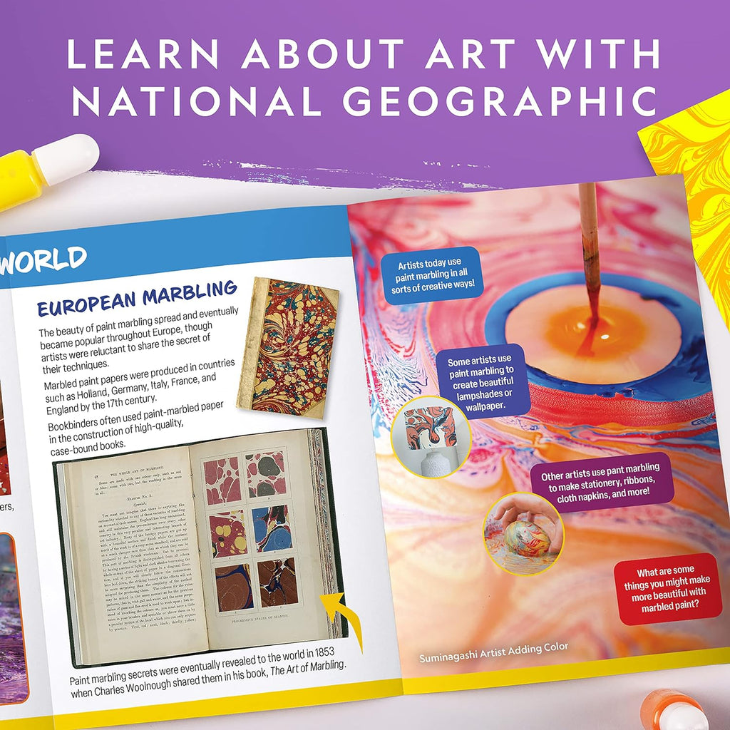 Kit de manualidades de pintura marmoleado de National Geographic pa...