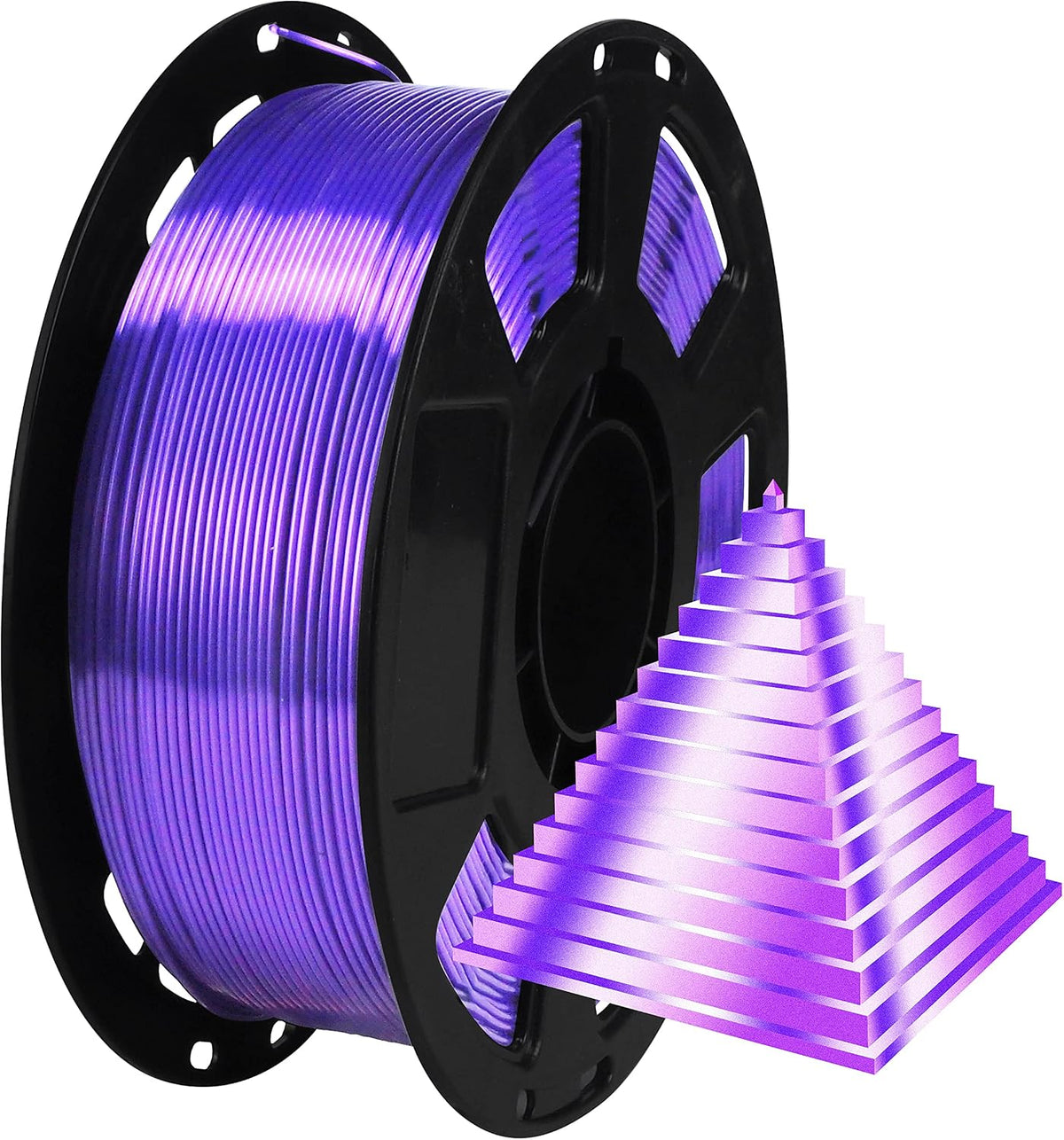 Bblife - Filamento PLA de color morado, brillante y con efecto sedo...