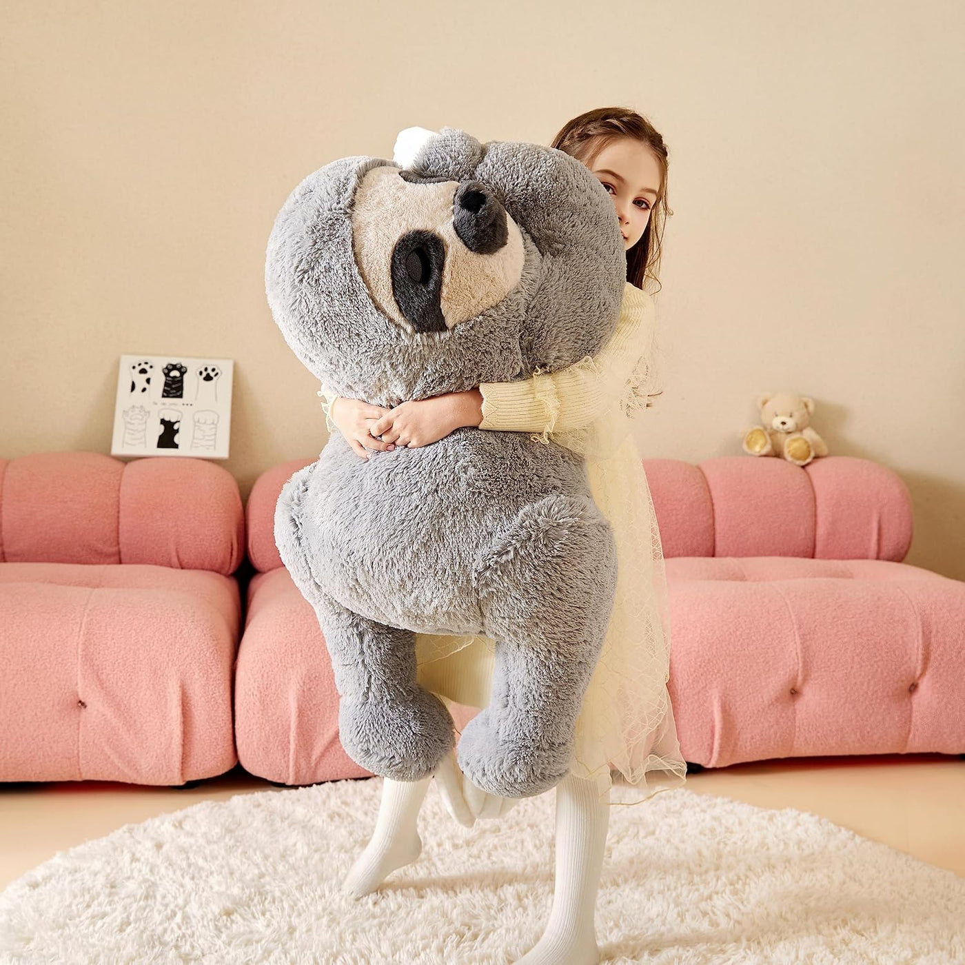 Tumyay Peluche de perezoso gigante de peluche suave, juguetes grand...