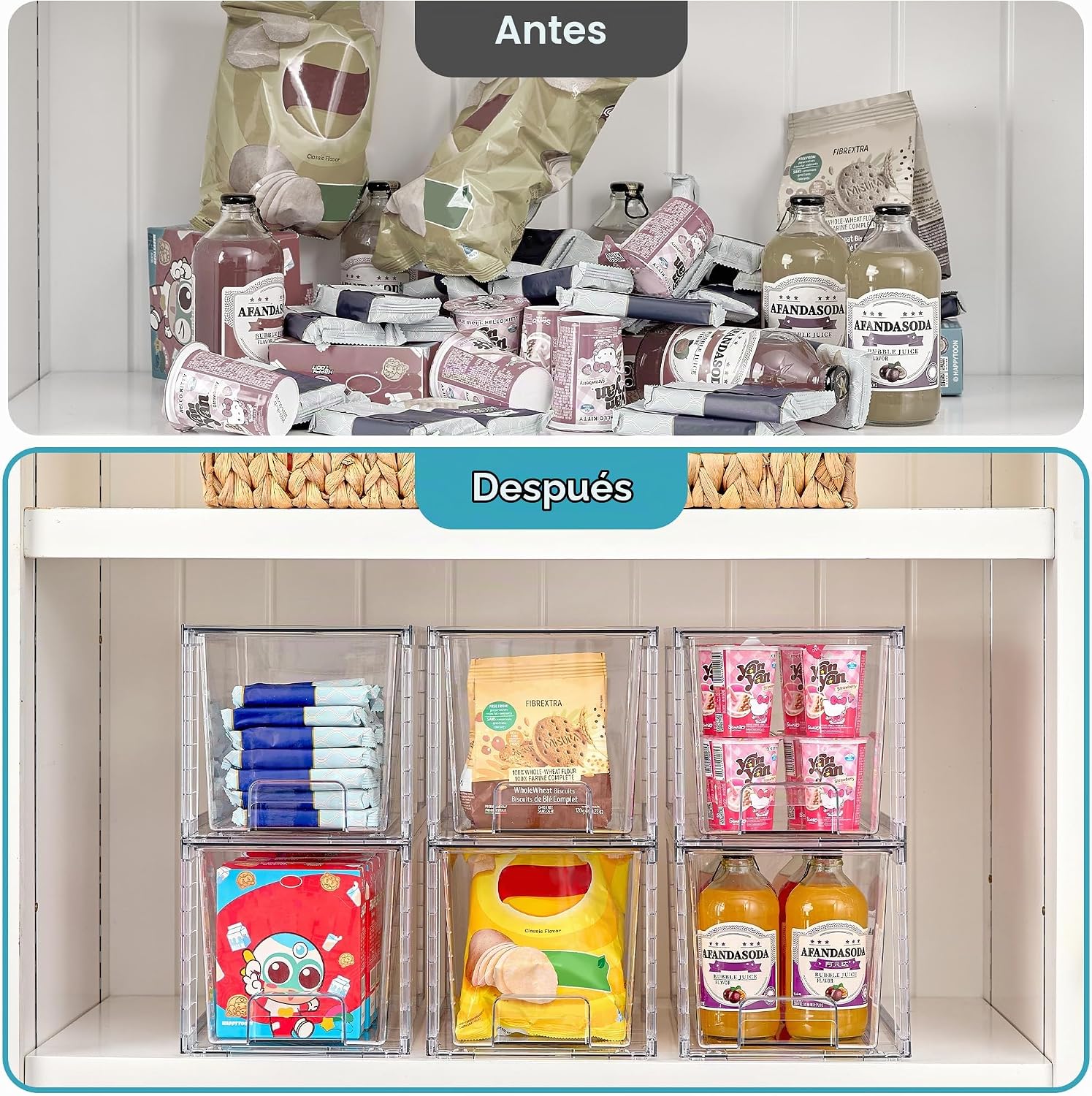 Vtopmart - Paquete de 8 unidades de cajones de almacenamiento grand...