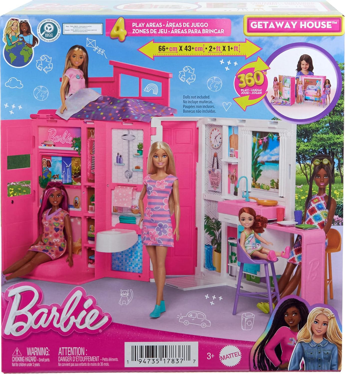 Barbie Dollhouse Playset, Casa de escapada con accesorios | con 11...