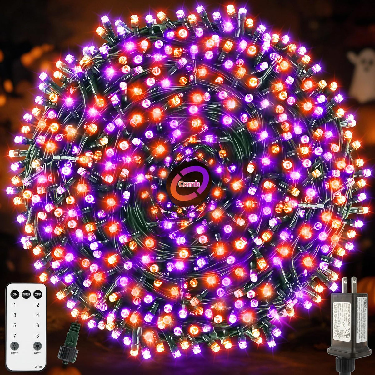 Chuya - Luces de Halloween para interiores y exteriores, 300 luces...