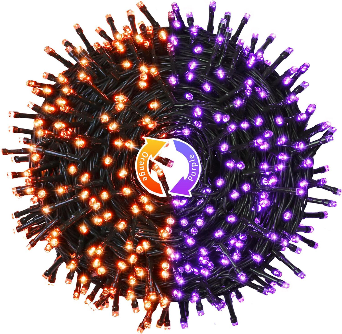 JMEXSUSS 250 luces LED de cadena de Halloween de 91.5 pies, de colo...