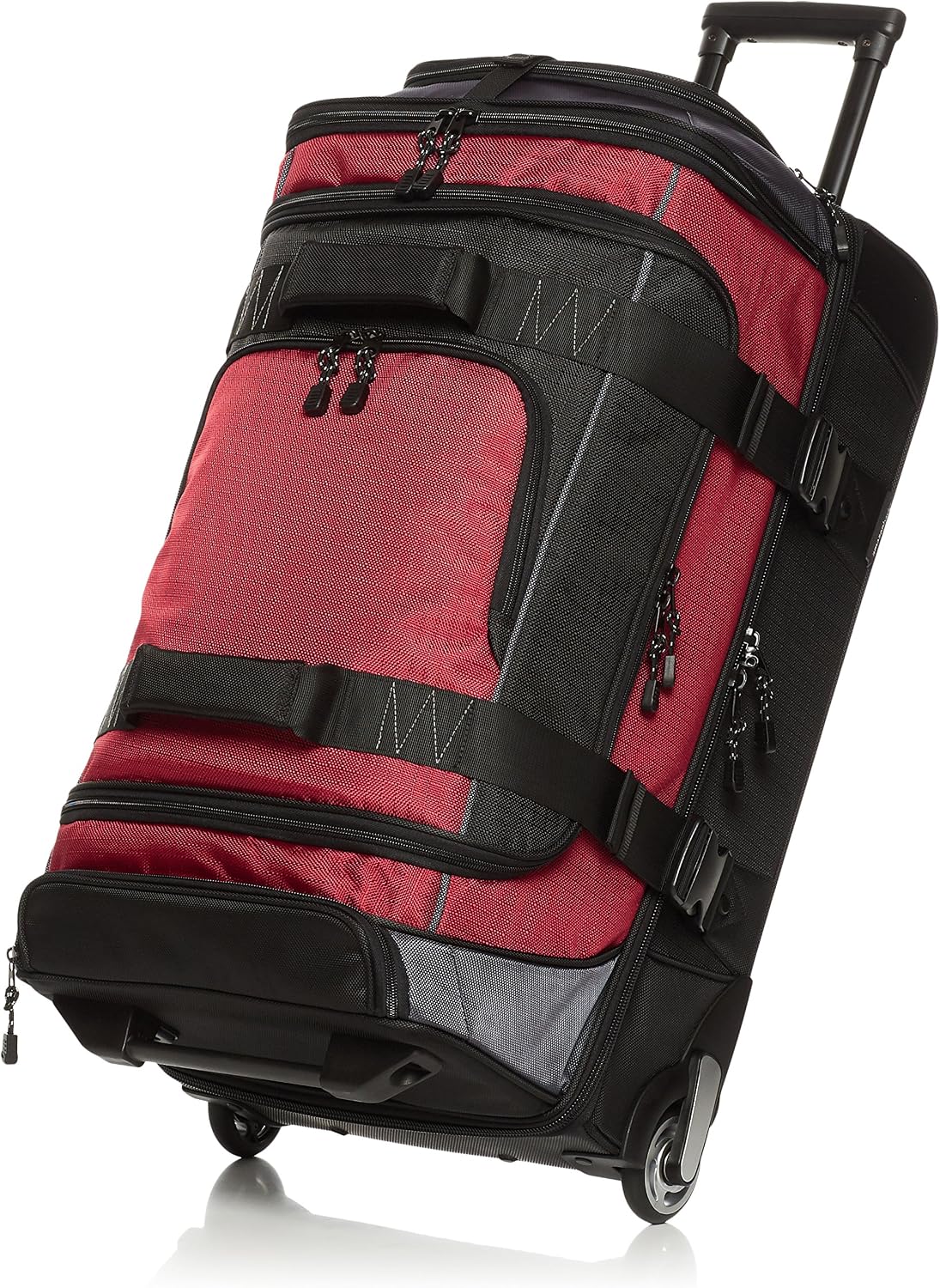 Amazon Basics Bolsa de lona con ruedas Ripstop, Rojo -, Bolsa de lona