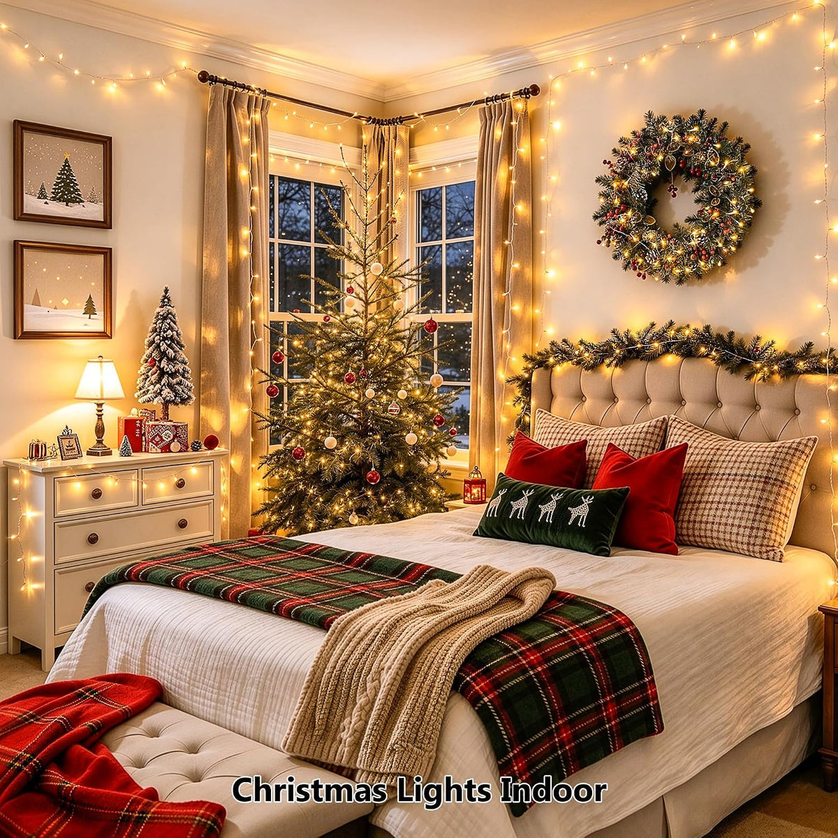 JMEXSUSS - Tira de 200 luces LED de Navidad para interiores y exter...