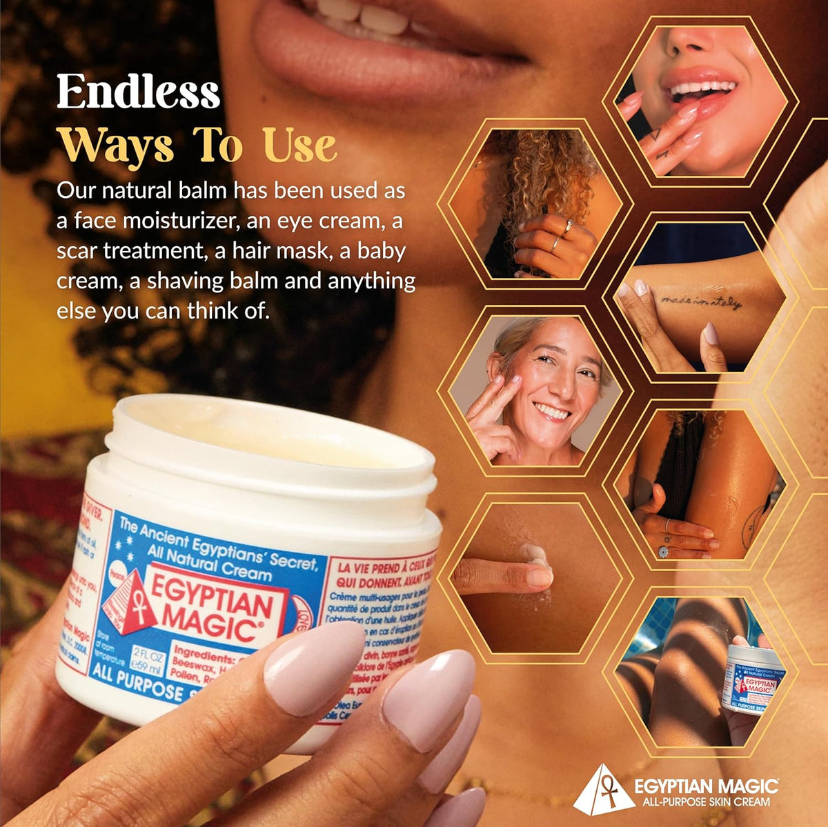 Egyptian Magic - Crema hidratante multiusos para cara, cuerpo y pie...