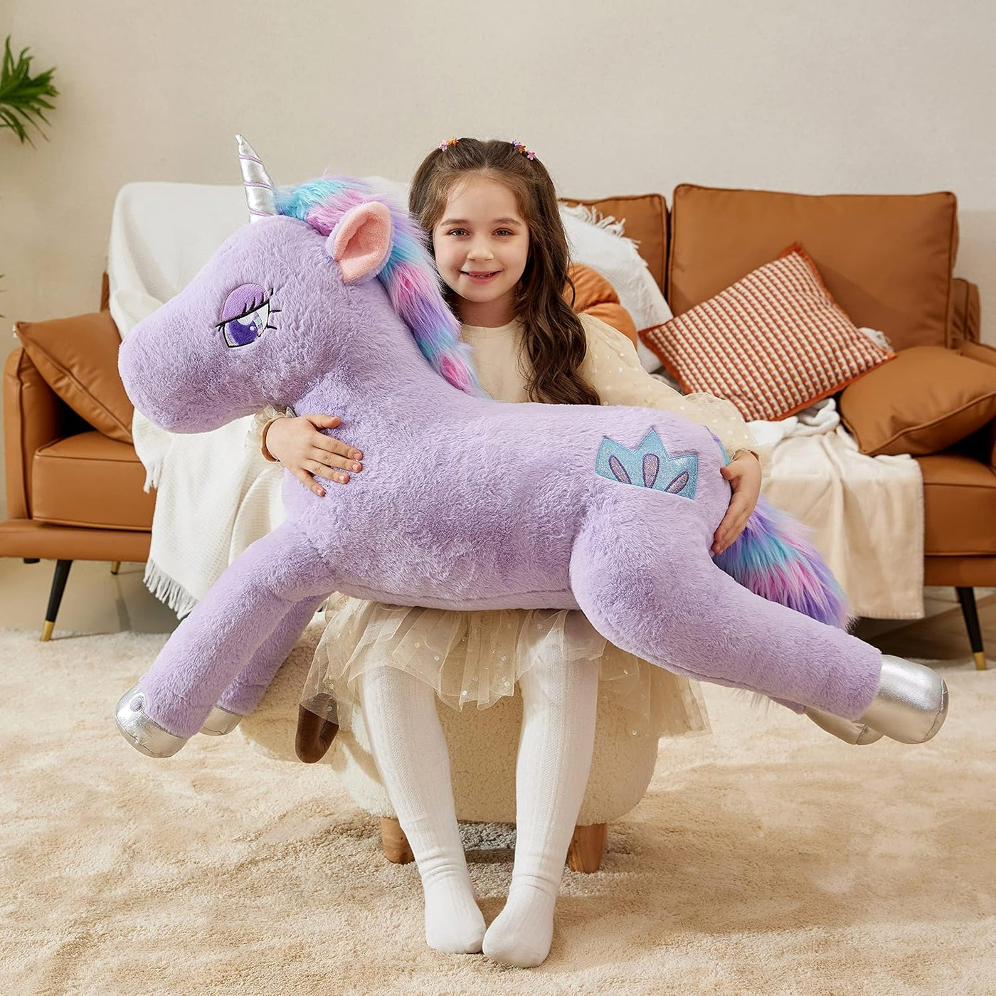 IKASA Animal de Peluche de Unicornio Gigante, Juguetes Suaves Grand...