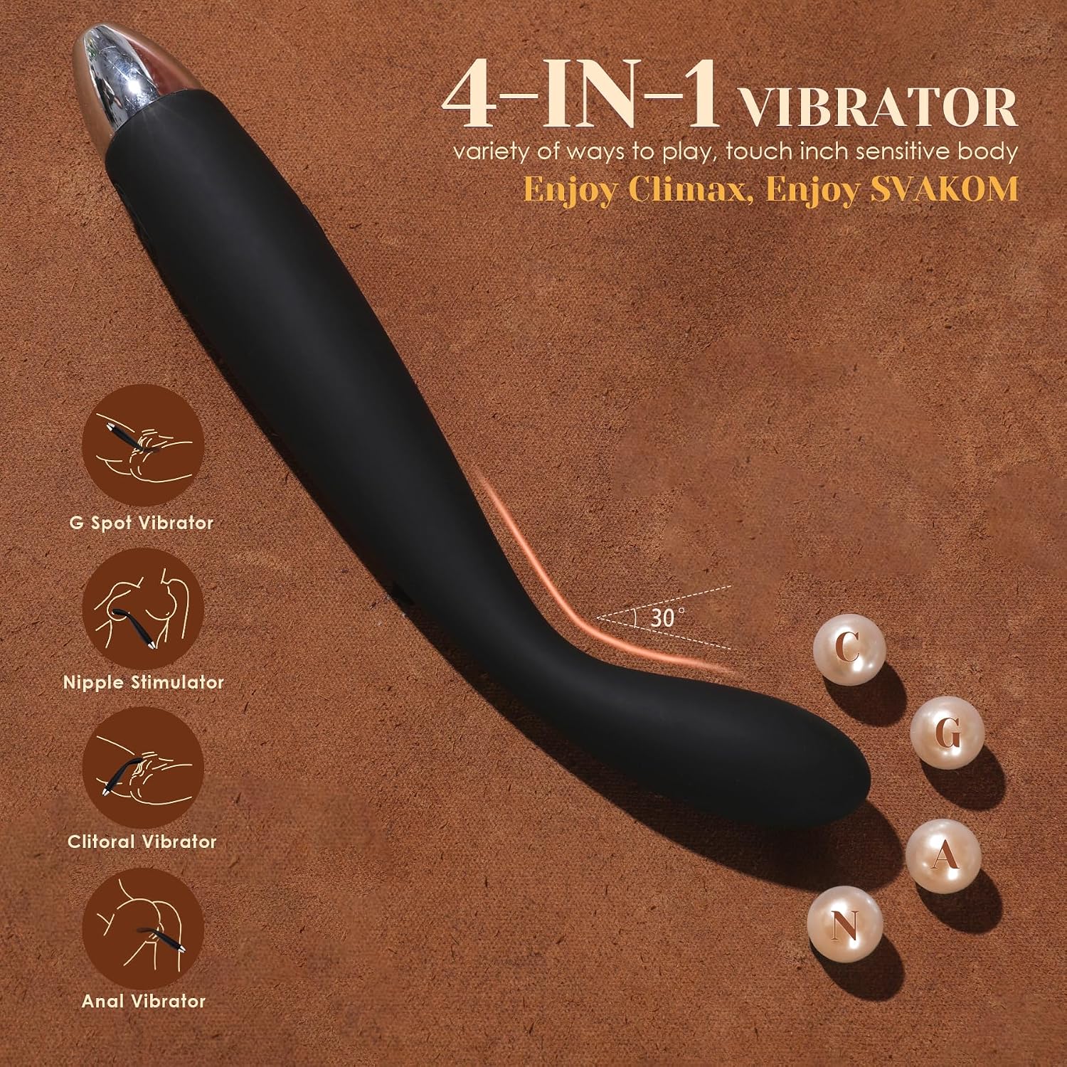 Vibrador de punto G, juguete sexual \u2013 SVAKOM Vibradores de ded...