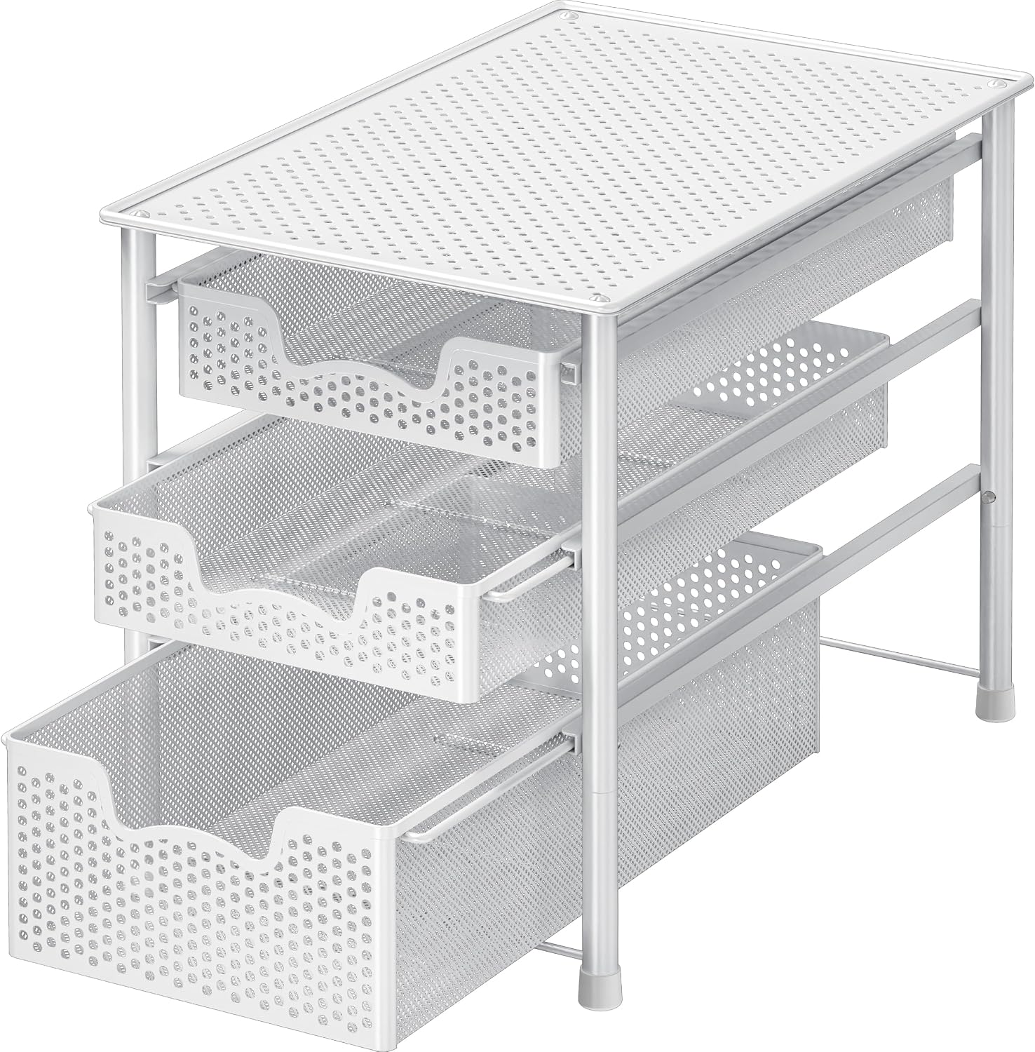 Simple Houseware - Cajón organizador apilable de 3 niveles, color b...