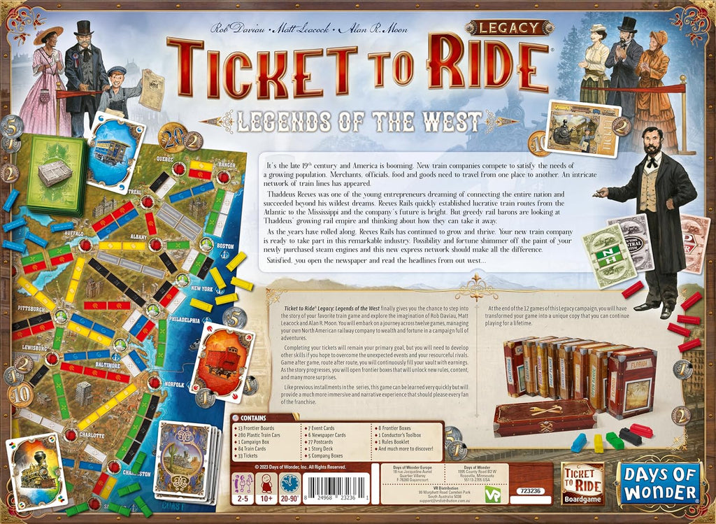 Asmodee Ticket to Ride Legacy: Legends of The West Juego de mesa -...