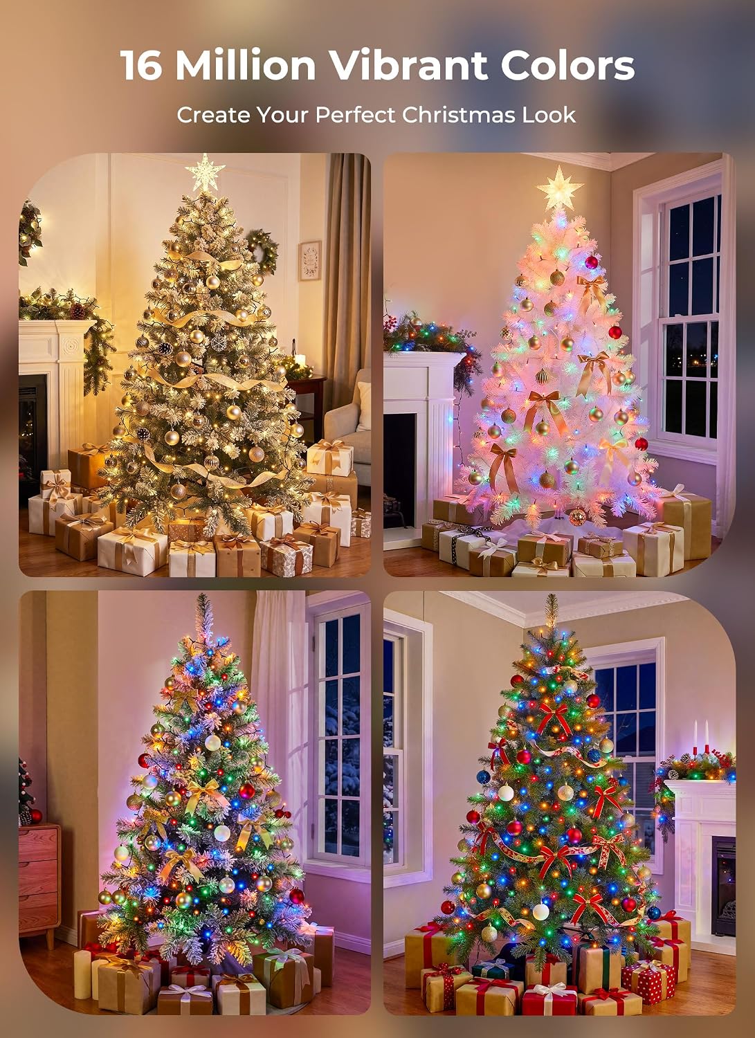 Minetom Luces inteligentes que cambian de color, Navidad, Halloween...