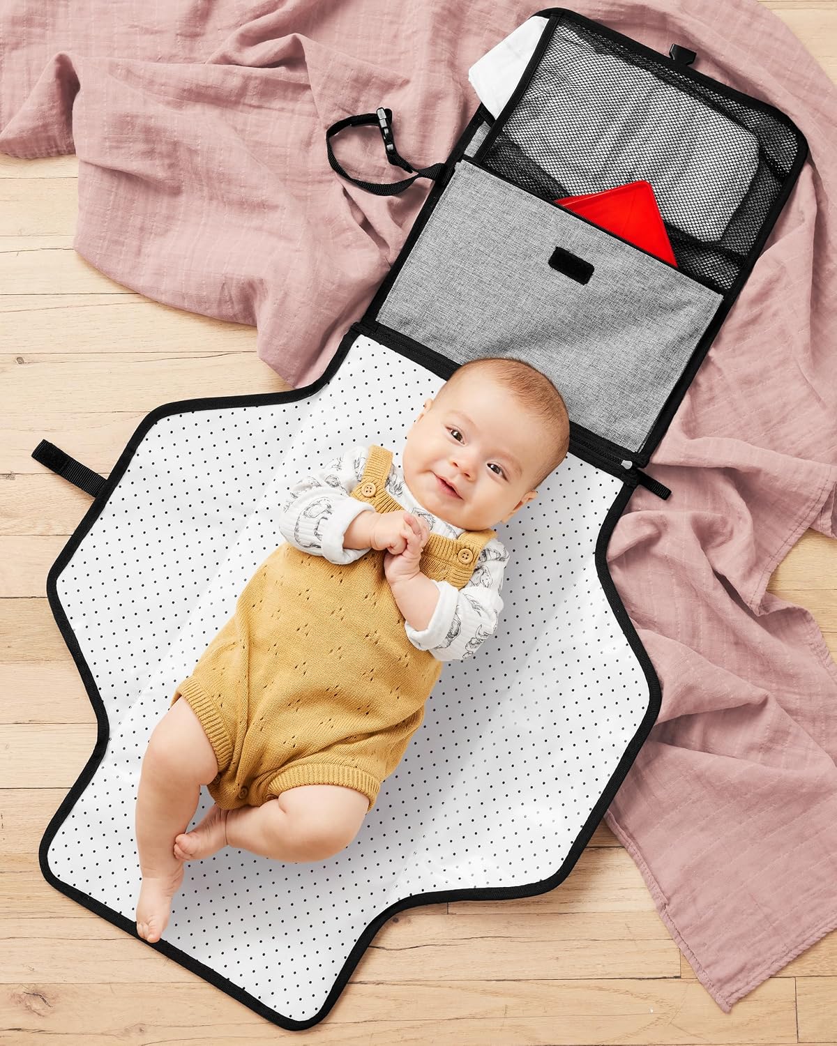 Skip Hop Pronto Almohadilla Cambiadora, Gris Jaspeado, 16 x 3 x 7 p...