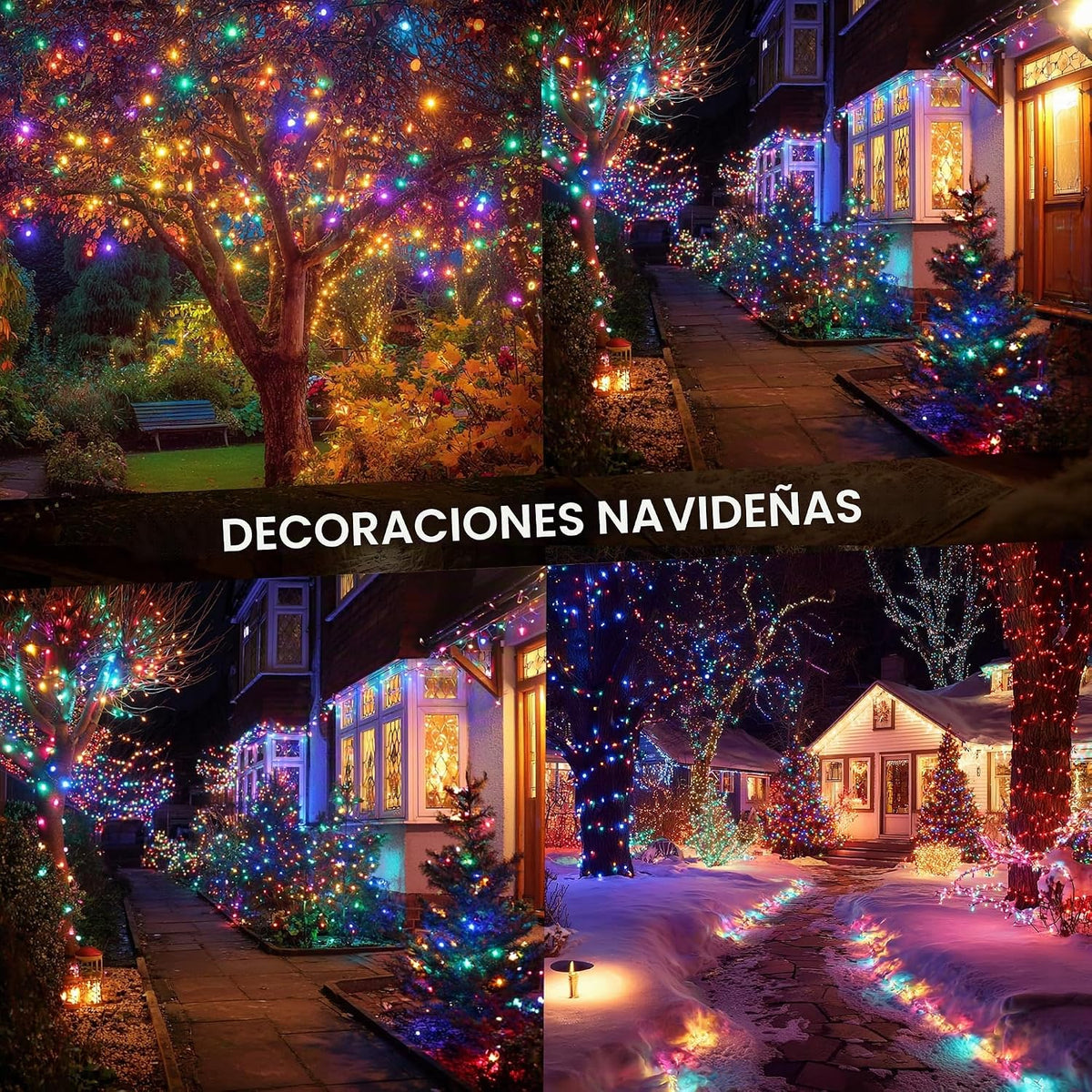 Dazzle Bright Guirnalda de luces de Navidad, 600 luces LED de 196 p...