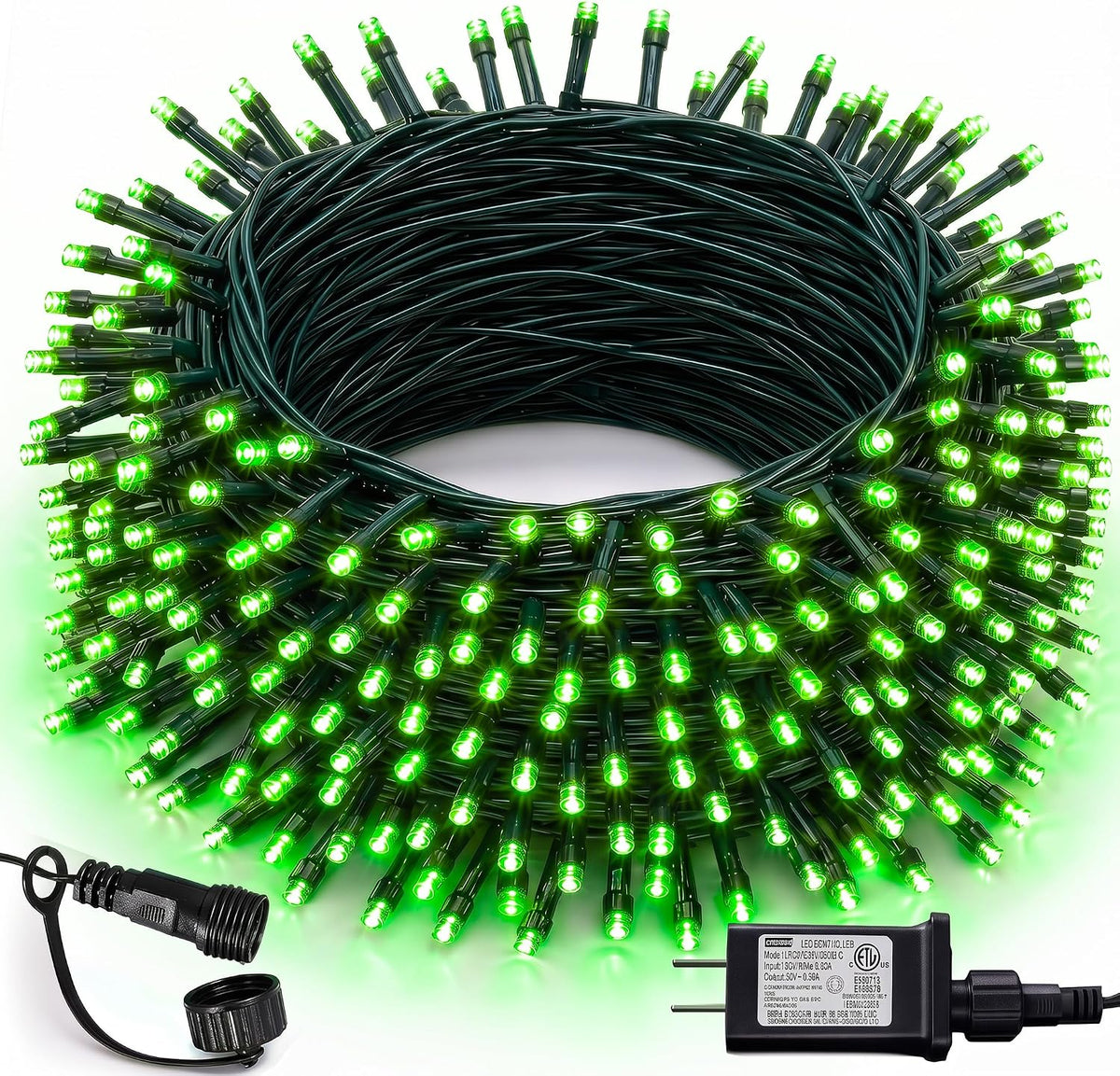 DAZZLE BRIGHT Luces de Cadena LED de Navidad de 300, Luces de Caden...