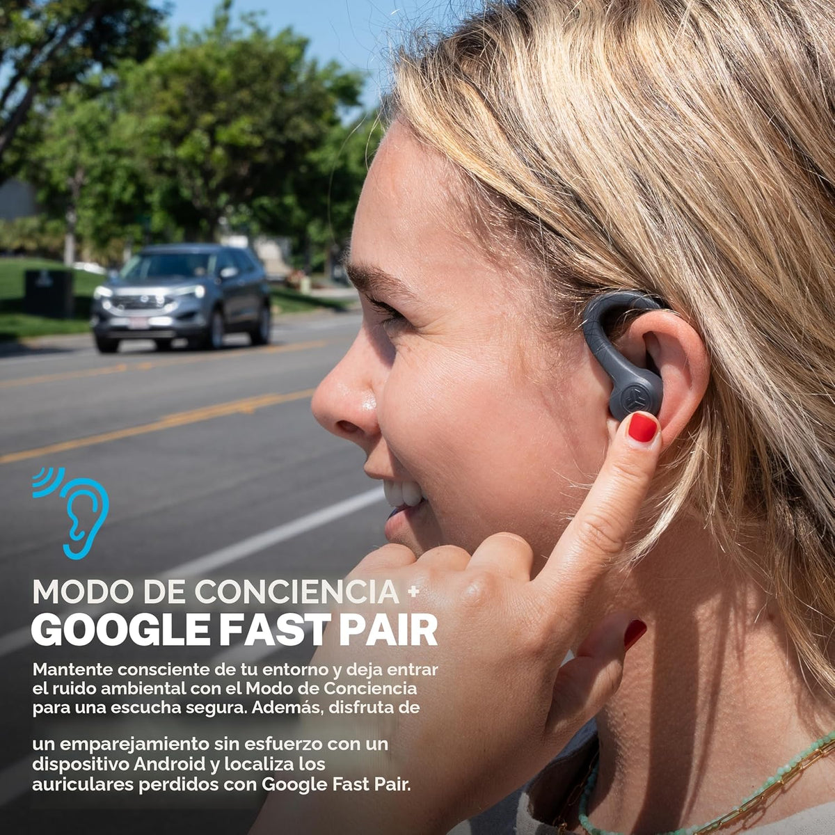 JLab, Go Sport+, auriculares de entrenamiento verdaderamente inalám...