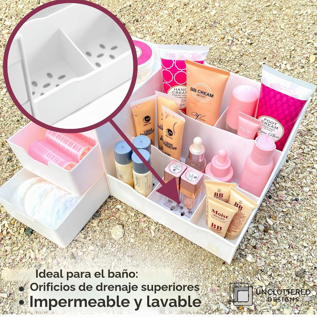Despejado diseños Maquillaje Organizador con cajones