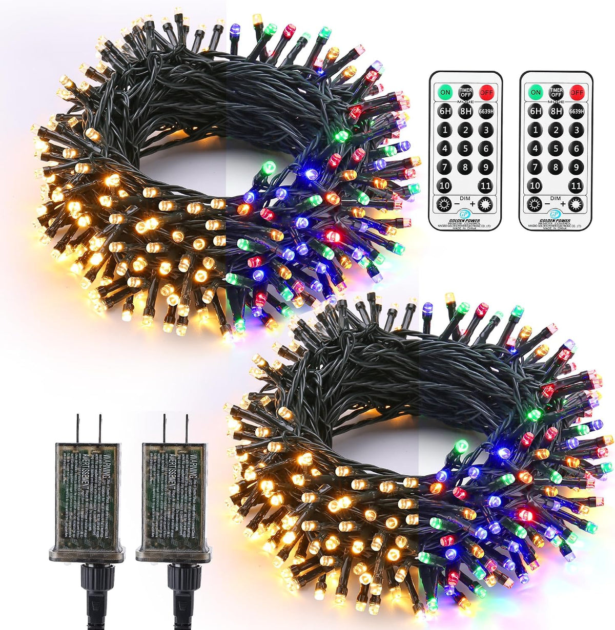 Luces para árbol de Navidad Brizled, 65,67 pies, 200 LED, paquete d...