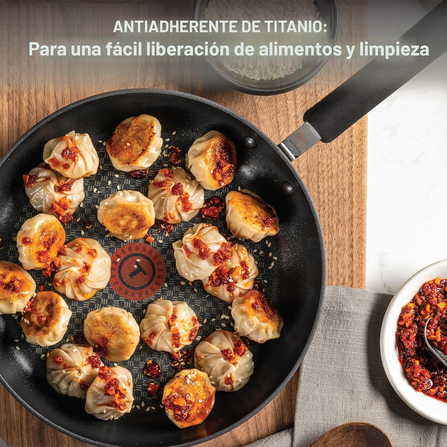 T-Fal Ultimate - Juego de utensilios de cocina anodizados y antiadh...