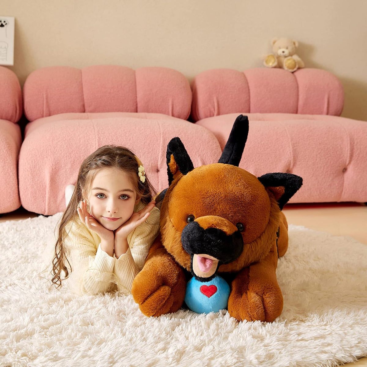 Tumyay Perro Pastor Alemán Gigante Animal de Peluche Juguete Suave,...