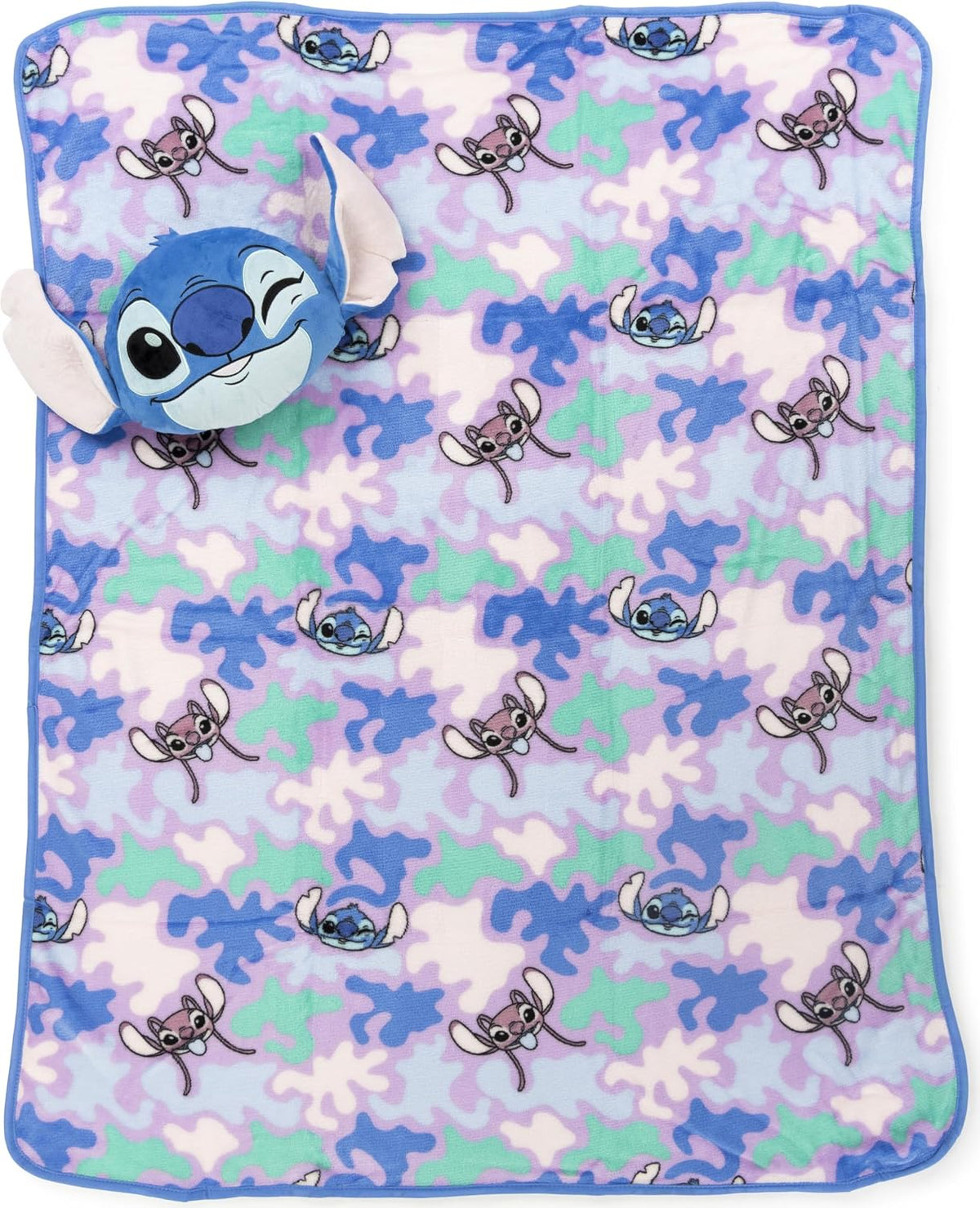Jay Franco Disney Lilo and Stitch Nogginz - Juego de manta y almoha...