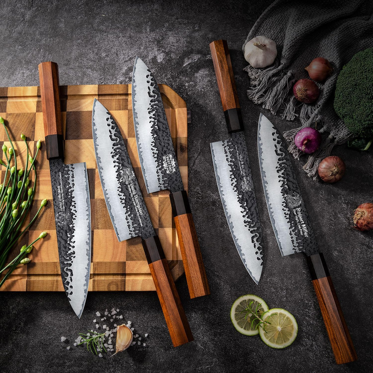 FAMCÜTE Regalos personalizados para hombres, cuchillo japonés perso...