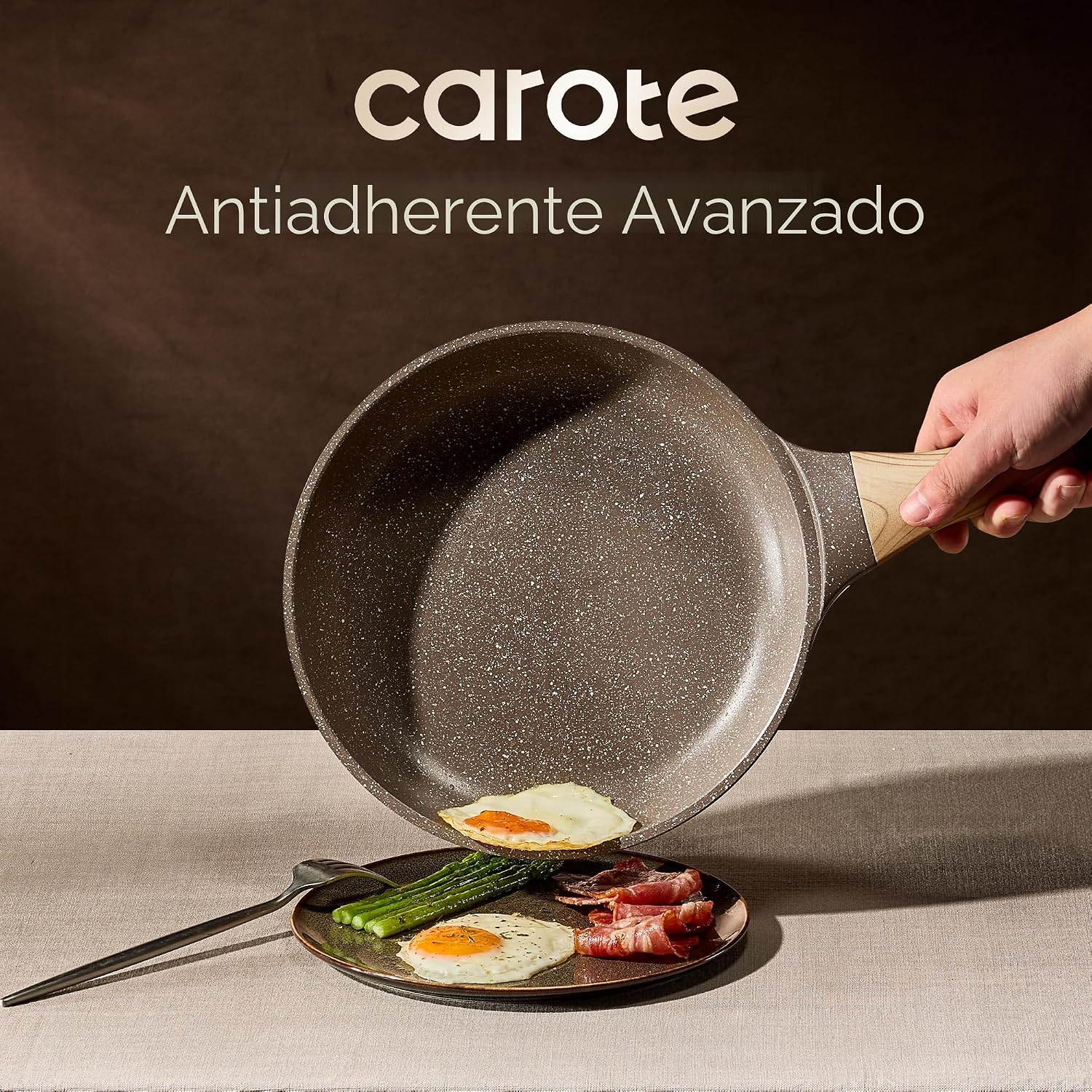 CAROTE Juego de 26 ollas y sartenes, juegos de utensilios de cocina...
