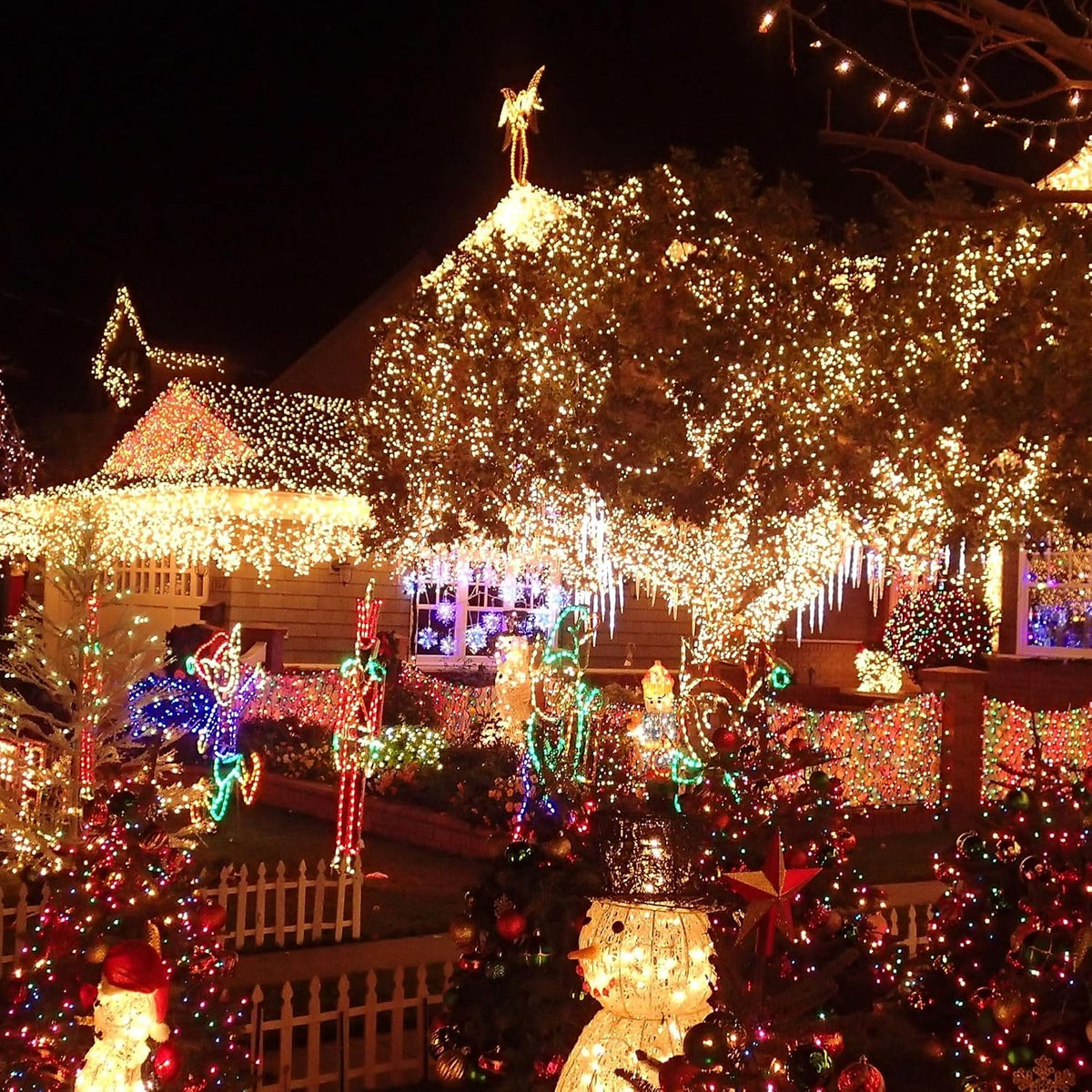 TW SHINE 66 pies 200 luces LED Tiras de luces de Navidad que cambia...